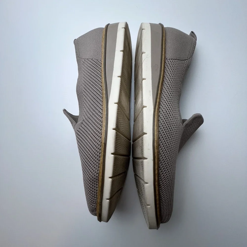 Adam Tucker Honor Mesh  Knit Slip On Flat  Shoes Women's 8.5 M  Taupe Textile